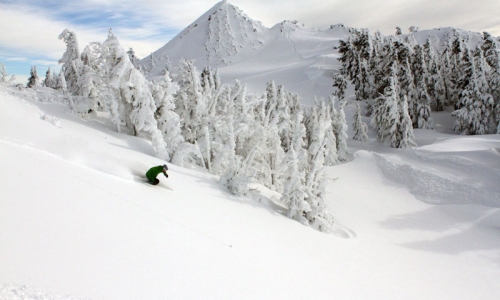 Skiing at Mount Bachelor in Central Oregon