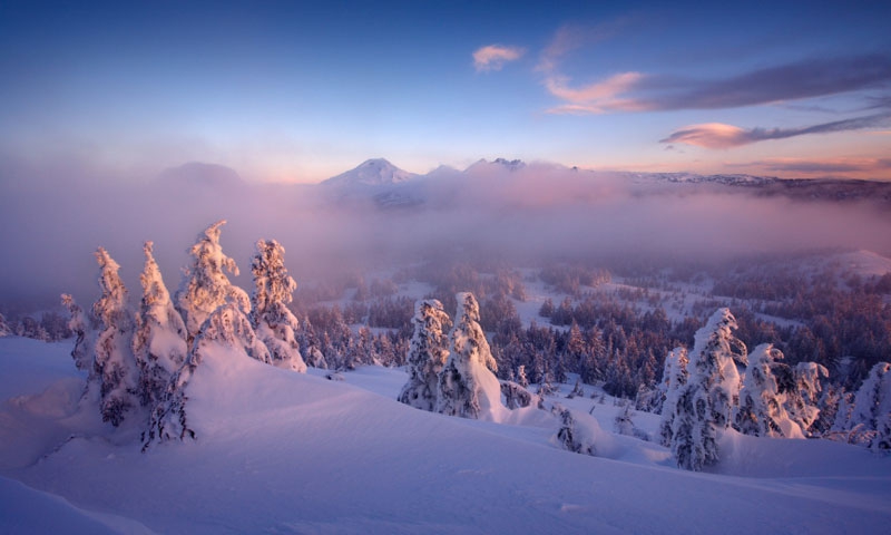 Winter Sunrise on the Three Sisters