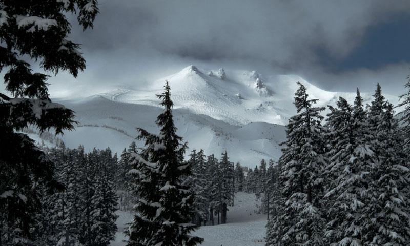 Snow Covered Mount Bachelor