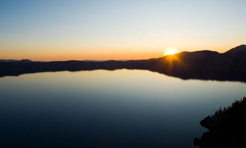 Sunset over Crater Lake