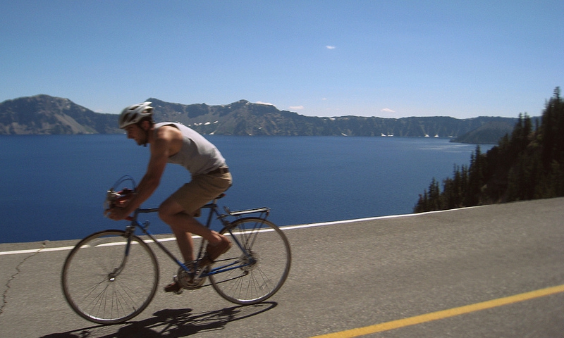 Road Biker in Creater Lake National Park